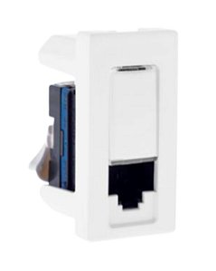 Tomada RJ45 Cat5 1M Branca Pial Plus+