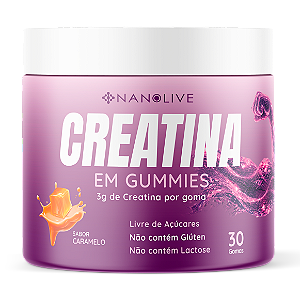 CREATINA GUMMIES 3G SABOR CARAMELO | 30 GOMAS SEM AÇÚCAR