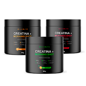 CREATINA MORNING SHOT (SABORES : LARANJA - MORANGO - ABACAXI)