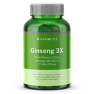 Ginseng 3X (Panax 150mg, Ashwagandha 250mg, Pfaffia 250mg)