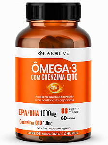 Ômega 3 com 1000 EPA e DHA + 100 Coenzima Q10 | 60 Cápsulas