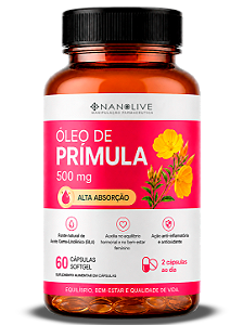Óleo de Prímula Nanolive – 60 Cápsulas
