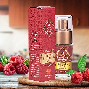 ELETRIC HOT Sabor Framboesa - Lubrificante Com Efeito Eletrizante - Vibração Estimulante - LUXXXO - Frasco 30ml