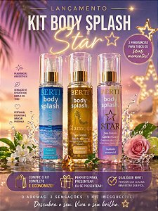 Kit Body Splash ( Star , Glamour e Mar Azul ) 200 ml