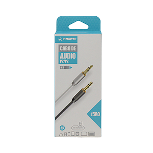 Cabo Kimaster de Áudio P2 p/ P2 1,5m - CB106