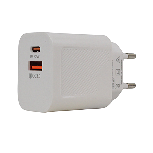Carregador Kimaster Power Duo Quick Charger USB e USB-C 40W - T160