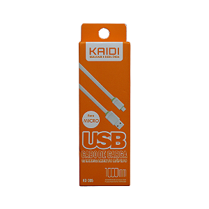 Cabo de Carga Carregamento Rápido USB p/ Micro USB 1m (KD305)