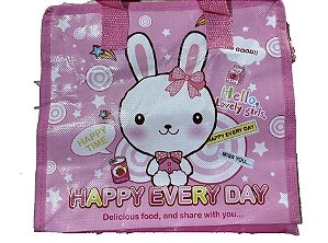 Necessaire Infantil Coelhinha Rosa Happy Every Day