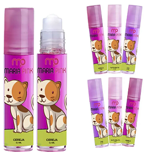 Gloss Labial Infantil Maria Pink Hidratante 5,5ml