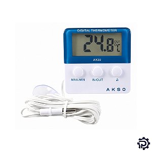 Termômetro Digital com Alarme Freezer Geladeira -50 a 70°C Sonda Externa PLAK22