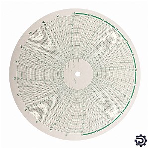 Carta Gráfica Circular 6" 0 a 150°C p/ Registrador Temperatura