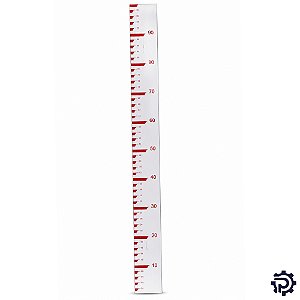 Régua Linimétrica Alumínio 2x60x1000mm Padrão ANA Medição Nível
