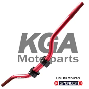 GUIDÃO NAKED VERMELHO 28MM COM SUPORTE KGA