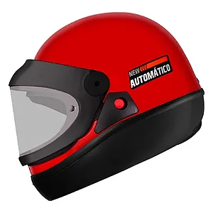 CAPACETE EBF AUTOMATICO SOLID VERMELHO