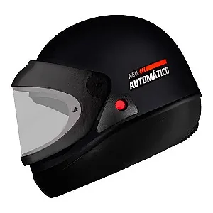 CAPACETE EBF AUTOMATICO SOLID PRETO BRILHANTE