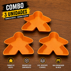 3 Bandejas Meeple para Componentes (Mini)