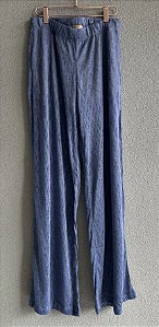 Calça tricot leve azul marinho