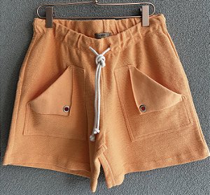 Short Moletom bolso envelope