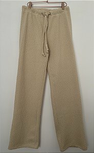 Calça tricot textura bolso atrás