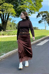 Saia Luiza | Cetim com Renda