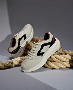 Tênis Masculino Casual Soft Plus Azul com Cinza