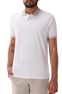 CAMISA POLO MASCULINA CASUAL BRANCA