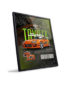 Quadro Decorativo Carro Toyota Supra C/ Moldura E Vidro A3