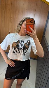 T-shirt cropped cavalo