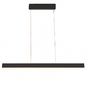 Pendente LED Linear Preto em Metal e Acrílico 100cm 60W 3000K Bivolt (QD05224)