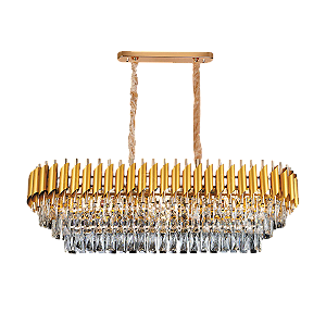 Pendente Dourado com Cristal Transparente (DCD06635)
