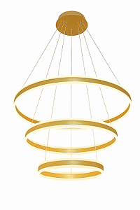 Pendente LED Luz Direta e Indireta 226W 3000K Bivolt Dourado (DCD03004)
