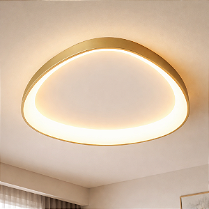 Plafon LED Dourado 42cm 54W 3000K Bivolt