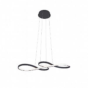 Pendente LED Preto 75cm 50W Bivolt 3000K/4000K/6000K (FD16002)