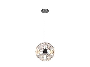 Pendente LED de Cristal Cromado 20CM 15W 3000K (DCD02228)