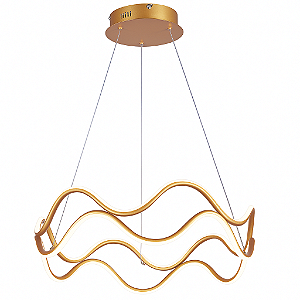 Pendente LED Dourado 60cm 86W 3000K Bivolt em Alumínio (DCD03157D)