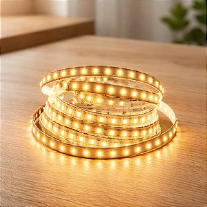 FITA LED 12V 5,5W 5M BRANCO - QUENTE 3000K