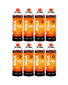 KIT 8 CARTUCHOS DE GÁS PORTÁTEIS - KALA
