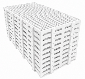 KIT PALETES DE PLASTICO BRANCO - 10 UNIDADES