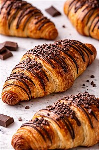 Croissant de Chocolate com Creme de Avelã