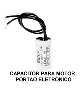 Capacitor Eletrolítico 10uF 12uF Tensão 250V Partida de Motor Portão Eletrônico Rossi PPA