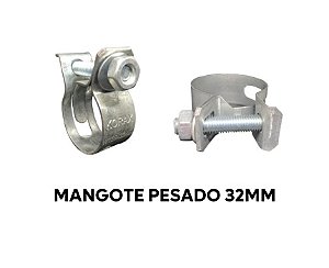 Abraçadeira Mangote pesado 32 mm Galvanizdo - 61 - 69 mm - KORAX