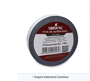 Fita Isolante Autofusão Preta 19mm x 10m Sibratec