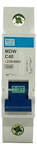 MINIDISJUNTOR WEG MDW-C40 CURVA C 40A 1 POLO