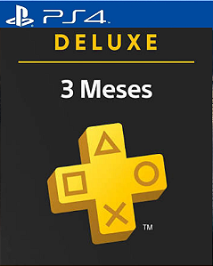 PLAYSTATION PLUS PSN DELUXE 3 MESES - PS4 - MÍDIA DIGITAL
