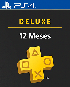 PLAYSTATION PLUS PSN DELUXE 12 MESES - PS4 - MÍDIA DIGITAL