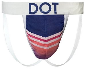 Cueca Jockstrap Estampada com Elástico Branco- J29