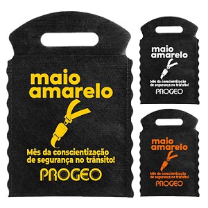 100 Lixeirinhas Tnt Sacolinhas Lixocar Para Maio Amarelo