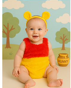 Romper bebê Inspiração Ursinho Pooh