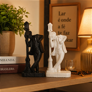 Estatua decorativa Malandro Zé Pretinho ( Uma unica cor - Preto ou Branco)
