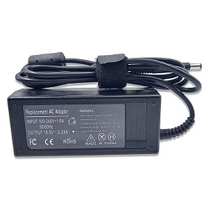 Fonte para Hp 19.5V 3.33A PLUG PRETO COMPRIDO